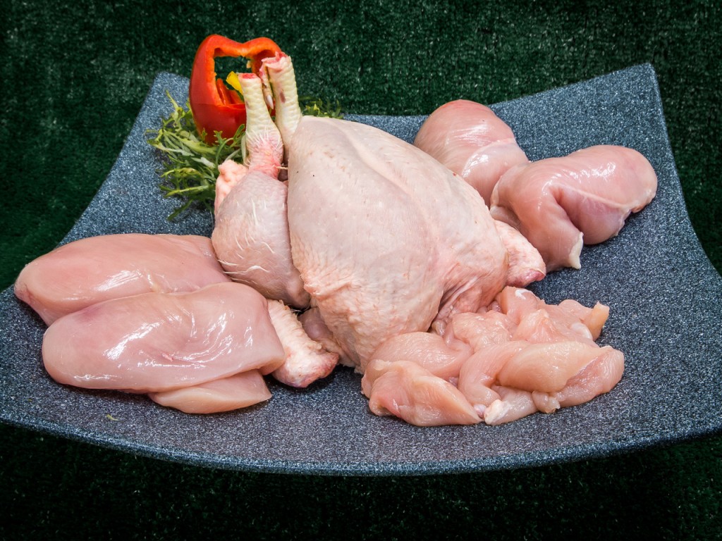 Local chicken cut fresh in Ulverston